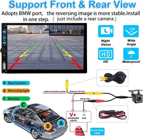 Leadfan Double Din Car Stereo Wireless Carplay Android Auto in Kuwait