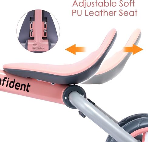 YGJT 4 in 1 Tricycle for Toddlers Age 2-5, Folding Kids Trike Tricycles Toddler Bike with Adjustable Seat and Removable Pedal, Baby Balance Bike Ride-on Toys Gift for Baby Boys Girls Birthday in Saudi Arabia