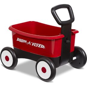 Radio Flyer Push & Pull Walker Wagon with Teddy Bear, Ages 1-4 Years, Red | Locking Handle for Stability, Baby Push Walker Converts to Pull Wagon, Indoor & Outdoor Play, (Amazon Exclusive) in Kuwait
