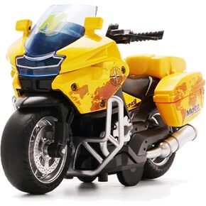 Pull Back Motorcycle Toys, Tiny Gift with Music Lighting, Police Motorcycles Toy for Boys Kids Age 3 4 5 6 7 8 Year Old (Blue)