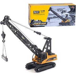 Gemini&Genius Construction Vehicle Toys Crawler Crane Dragline Excavator Heavy Duty 1/50 Scale DieCast Truck Engineering Car Site Sandbox Car Toys Collectible for Kids and Decoration for House