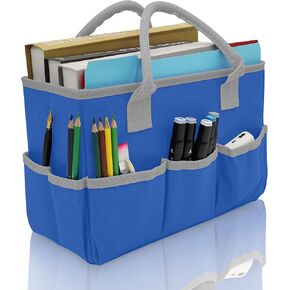 Cupohus Art Organizer Craft Storage Tote Bag with Pockets and Hadles, Oxford Fabric Carrying Caddy for Teacher, Officer, Artist, Students, Traveler, and more – Pink in Saudi Arabia