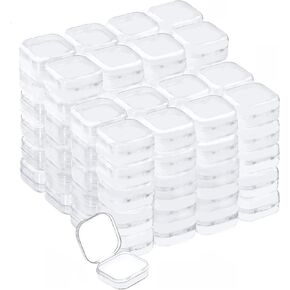 40-Pack Clear Square Plastic Storage Containers with Lids in Saudi Arabia