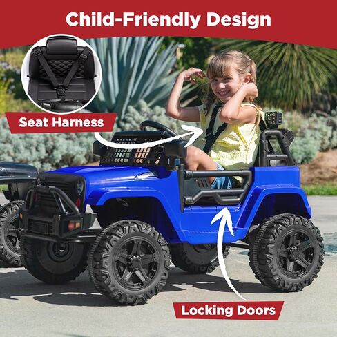 Best Choice Products 12V Kids Electric Vehicle Toy Ride On Car with Parent Remote Control for Toddlers, Seat Harness, 61 lbs Weight Capacity, Locking Doors, Spring Suspension, Bluetooth - Hot Pink in Kuwait