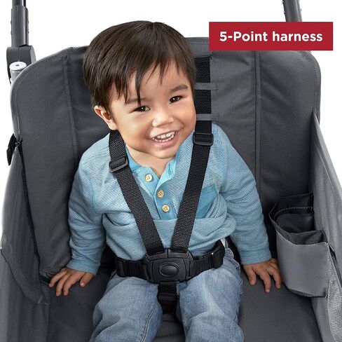 Radio Flyer Stroller Wagon for Kids Ages 1 and Up, Push and Pull Wagon with Canopy, Black - Foldable Cart with Storage, Bench, and All-Terrain Wheels in Saudi Arabia