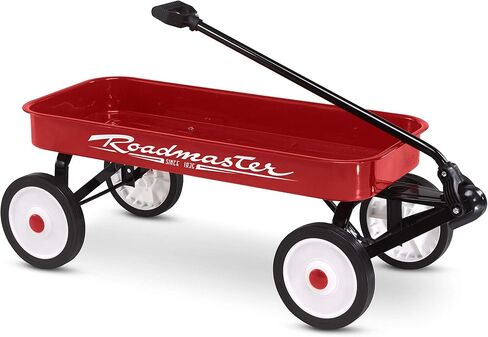 Roadmaster Kids and Toddler Classic 34-Inch Steel Pull Wagon, 8-inch Wheels, Red/Black in Saudi Arabia