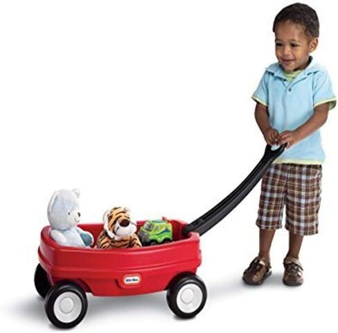 Little Tikes Lil' Wagon – Red and Black, Indoor and Outdoor Play, Easy Assembly, Made of Tough Plastic Inside and Out, Handle Folds for Easy Storage | Kids 18 in Saudi Arabia