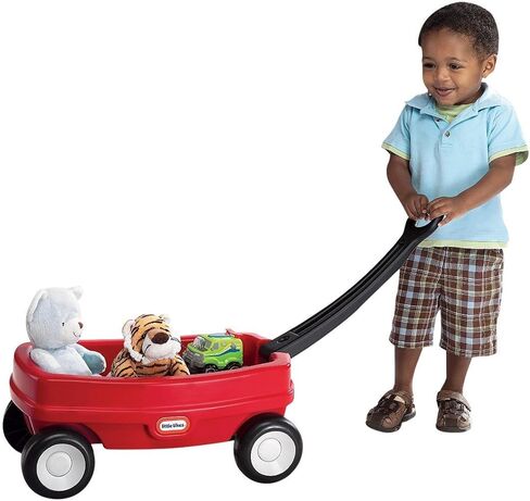 Little Tikes Lil' Wagon – Red and Black, Indoor and Outdoor Play, Easy Assembly, Made of Tough Plastic Inside and Out, Handle Folds for Easy Storage | Kids 18 in Saudi Arabia