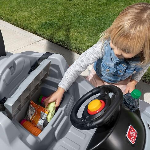 Step2 Whisper Ride Cruiser Kids Push Car, Ride On Toy, Stroller Substitute, Includes Seat Belt & Horn, Made of Durable Plastic, Max Weight 50 lbs., For Toddlers 1.5-4 Years Old, Blue in Saudi Arabia