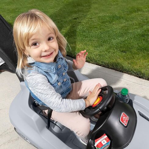Step2 Whisper Ride Cruiser Kids Push Car, Ride On Toy, Stroller Substitute, Includes Seat Belt & Horn, Made of Durable Plastic, Max Weight 50 lbs., For Toddlers 1.5-4 Years Old, Blue in Saudi Arabia
