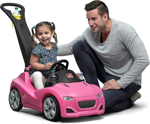 Step2 Whisper Ride Cruiser Kids Push Car, Ride On Toy, Stroller Substitute, Includes Seat Belt & Horn, Made of Durable Plastic, Max Weight 50 lbs., For Toddlers 1.5-4 Years Old, Blue in Saudi Arabia