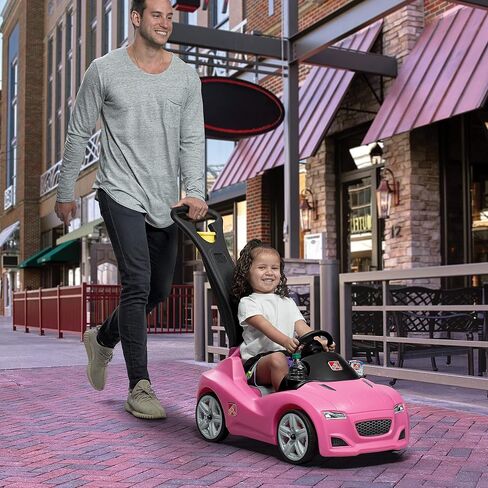 Step2 Whisper Ride Cruiser Kids Push Car, Ride On Toy, Stroller Substitute, Includes Seat Belt & Horn, Made of Durable Plastic, Max Weight 50 lbs., For Toddlers 1.5-4 Years Old, Blue in Saudi Arabia