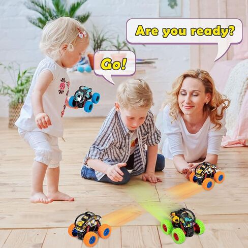LODBY Car Toys for 2 3 4 Year Old Girls Gifts, Pull Back Cars Toys for Toddler Age 2-6, Monster Trucks for Kids Boys Toys Age 2-6 Year Old Girl Birthday Gifts in Saudi Arabia