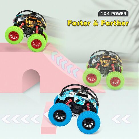 LODBY Car Toys for 2 3 4 Year Old Girls Gifts, Pull Back Cars Toys for Toddler Age 2-6, Monster Trucks for Kids Boys Toys Age 2-6 Year Old Girl Birthday Gifts in Saudi Arabia