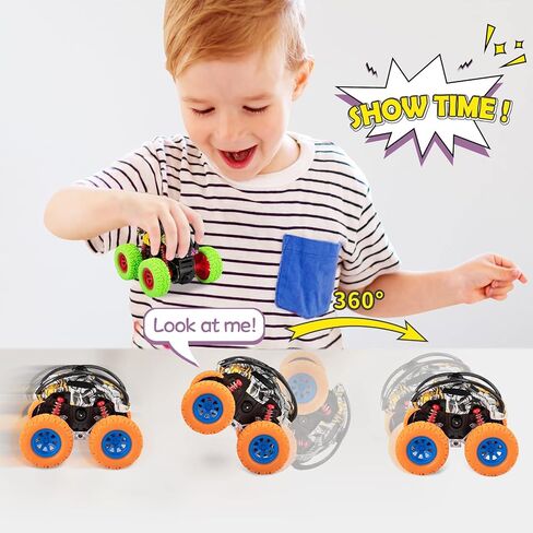 LODBY Car Toys for 2 3 4 Year Old Girls Gifts, Pull Back Cars Toys for Toddler Age 2-6, Monster Trucks for Kids Boys Toys Age 2-6 Year Old Girl Birthday Gifts in Saudi Arabia