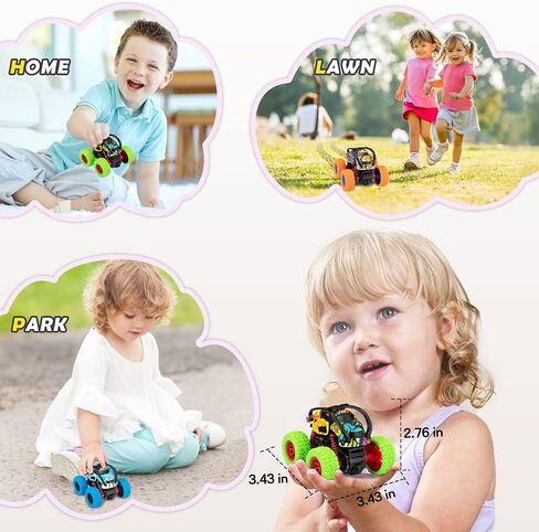 LODBY Car Toys for 2 3 4 Year Old Girls Gifts, Pull Back Cars Toys for Toddler Age 2-6, Monster Trucks for Kids Boys Toys Age 2-6 Year Old Girl Birthday Gifts in Saudi Arabia