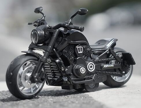 Pull Back Motorcycles Toy, Moto Gift with Music Lighting, Wolverine Motorcycle Toys for Boys Kids Age 3-12 Year Old (Black) in Kuwait