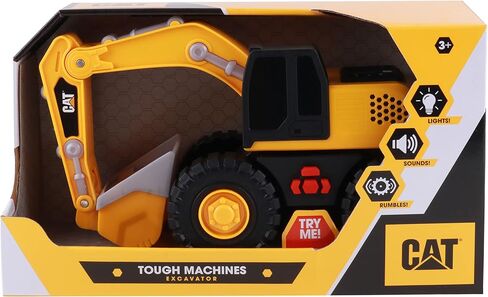 CAT Construction Toys, Tough Machines Toy Excavator, 10" W/Realistic Lights & Sounds, Rumbling Action, Movable Parts & Sturdy Plastic Construction in Saudi Arabia