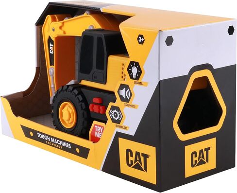 CAT Construction Toys, Tough Machines Toy Excavator, 10" W/Realistic Lights & Sounds, Rumbling Action, Movable Parts & Sturdy Plastic Construction in Saudi Arabia