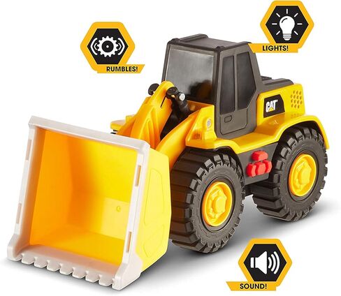 CAT Construction Toys, 10" Tough Machines Toy Front Loader With Lights & Sounds, Realistic Lights & Sounds + Rumbling Action, Ages 3+ in Kuwait