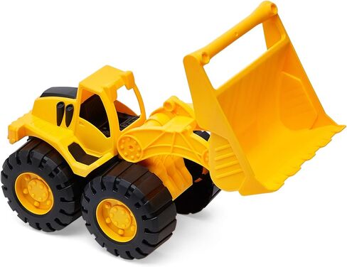 Amazon Basics Toy Construction Vehicle Set, Dump Truck and Bulldozer, Indoor/Outdoor, 10-Inch, Pack of 2, Yellow, 10.25" x 12" x 5.75" in Saudi Arabia