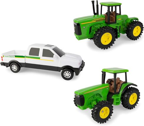 John Deere Kids Tractor Wagon Set - 8 Inch Toy Tractors for Toddlers Ages 3 and Up in Kuwait
