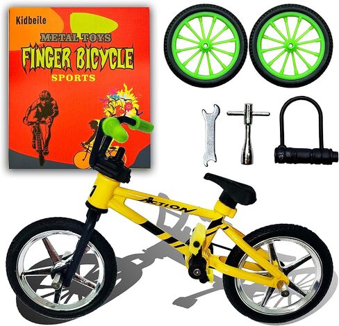 Mini Finger Bike Toy – Alloy Mountain Bicycle Model with Tools, Movable Parts, Gift for Kids & Collectors (Green) in Kuwait