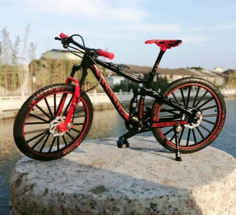 YEIBOBO ! Alloy Mini Bike Toy - Finger Bike for Collections (Bent Handlebar Racing Bike Red) in Kuwait