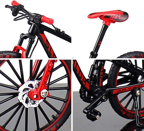 YEIBOBO ! Alloy Mini Bike Toy - Finger Bike for Collections (Bent Handlebar Racing Bike Red) in Kuwait