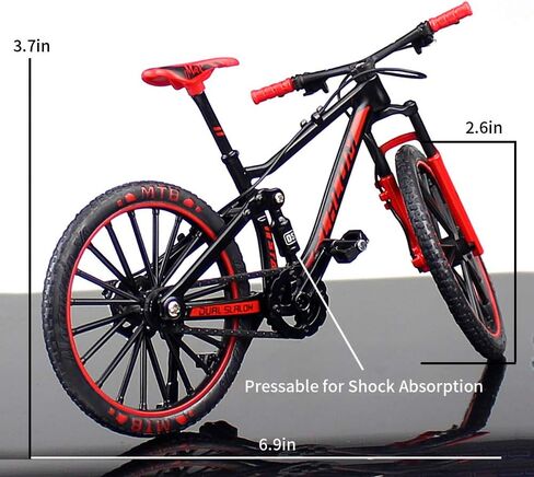 YEIBOBO ! Alloy Mini Bike Toy - Finger Bike for Collections (Bent Handlebar Racing Bike Red) in Kuwait