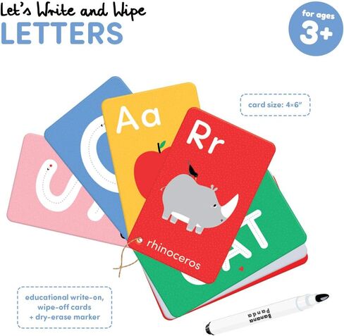 Let’s Write and Wipe Preschool Learning Activities - Animals - 56 Creative Tasks on Dry-Erase Cards with Marker Promote Early Learning Basics, Writing Grip and Motor Skills, for kids ages 3-5 years in Saudi Arabia