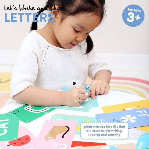 Let’s Write and Wipe Preschool Learning Activities - Animals - 56 Creative Tasks on Dry-Erase Cards with Marker Promote Early Learning Basics, Writing Grip and Motor Skills, for kids ages 3-5 years in Saudi Arabia