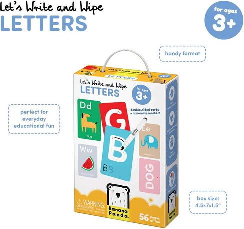 Let’s Write and Wipe Preschool Learning Activities - Animals - 56 Creative Tasks on Dry-Erase Cards with Marker Promote Early Learning Basics, Writing Grip and Motor Skills, for kids ages 3-5 years in Saudi Arabia