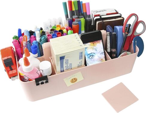 Portable Caddy American Made, DIY Dividers, 8 Compartments, Supply Organizer, Portable Tote Basket with Handle Storage Organizer Bathroom, Office, Crafts, or School Supplies in Kuwait