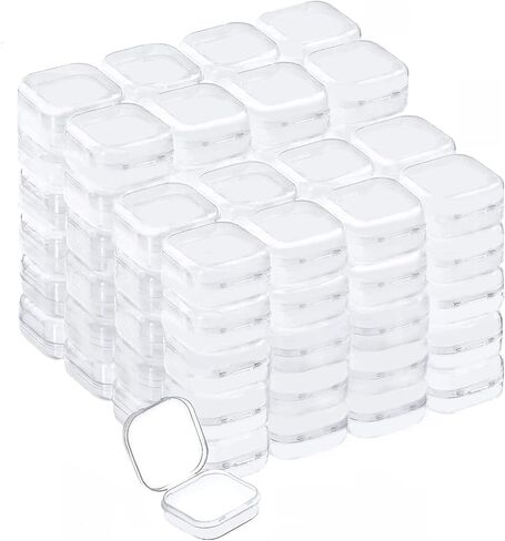 40-Pack Clear Square Plastic Storage Containers with Lids in Kuwait
