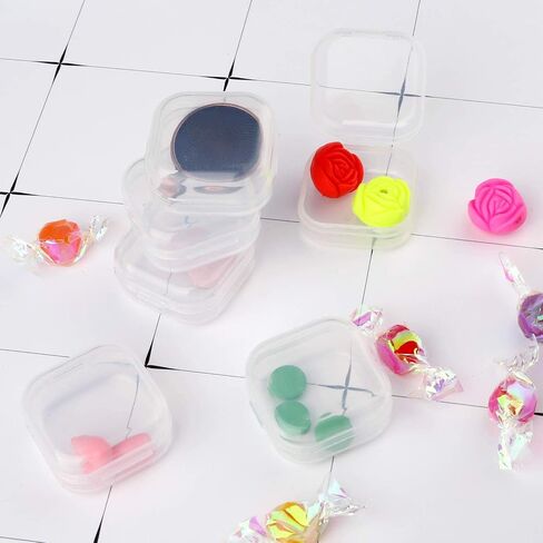 40-Pack Clear Square Plastic Storage Containers with Lids in Kuwait