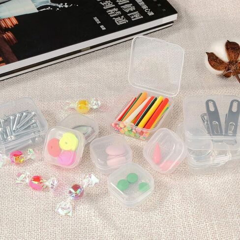 40-Pack Clear Square Plastic Storage Containers with Lids in Kuwait