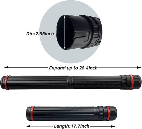 Poster Tubes,2Pack Extendable Poster Tube Expand from 24.5" to 40" with Adjustable Shoulder Strap Lids and Lable,Waterproof Telescoping Blueprint Art Document Storage Transport Carrying Tube in Saudi Arabia
