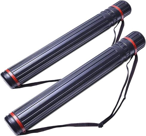 Poster Tubes,2Pack Extendable Poster Tube Expand from 24.5" to 40" with Adjustable Shoulder Strap Lids and Lable,Waterproof Telescoping Blueprint Art Document Storage Transport Carrying Tube in Saudi Arabia