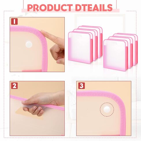 12 Pieces Scrapbook Paper Storage 12x12 Sheets Storage Paper File Scrapbook Paper Storage Organizer with Handle Expandable Craft Paper Storage for Documents Office Photos Cardstock File (Pink) in Kuwait