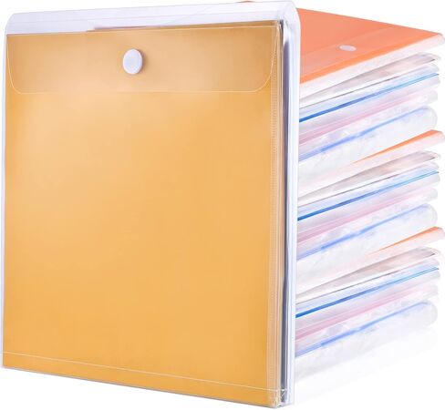 Henoyso 24 Pcs 12 x 12 Inch Scrapbook Paper Storage Organizer, 1 Inch Thick in Kuwait