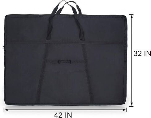 JJRING Dacron Art Portfolio Tote Bag 22'' x 28.5'' For 20'' x 26'' Black | Light Weight Carrying Storage Case Suitable Poster, Sketching, And Drawing in Kuwait
