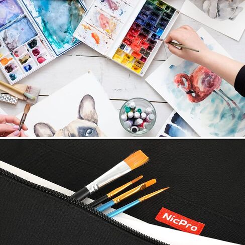 Nicpro Light Weight Art Portfolio Bag, 24x36" Waterproof Art Portfolio Case | with Shoulder & Handle Carry, for Artwork, Poster, Sketch Drawing, Canvas, Photography, Solar Panel Storage in Saudi Arabia