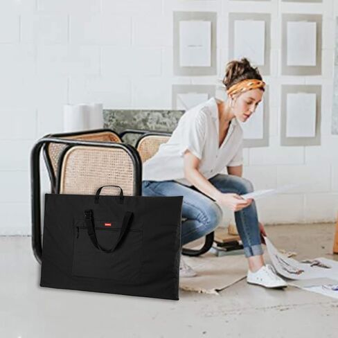Nicpro Light Weight Art Portfolio Bag, 24x36" Waterproof Art Portfolio Case | with Shoulder & Handle Carry, for Artwork, Poster, Sketch Drawing, Canvas, Photography, Solar Panel Storage in Saudi Arabia