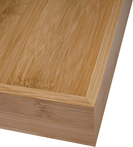 مجموعة فواصل صندوق منظم للأدراج وصينية تخزين من أفيبو، مصنوعة من خشب الخيزران، حامل متعدد الأغراض للحرف اليدوية، الخياطة، المكتب، الحمام، المطبخ (1، 15 × 23 × 5.5 سم) in Kuwait