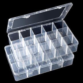 Gospire 36 Grids Clear Plastic Jewelry Box Organizer with Removable Divider in Saudi Arabia