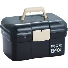 Kinsorcai 11'' Plastic Box Organizer with Removable Tray, Sewing Box Organizer (Purple) in Saudi Arabia