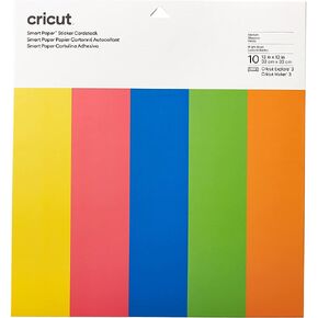 Cricut Smart Paper Sticker Cardstock - 10 Sheets - 13in x 13in - Adhesive Paper for Stickers - Compatible with Cricut Explore 3/Maker 3 - Black in Saudi Arabia