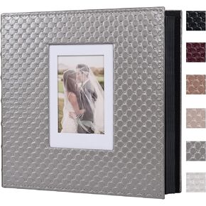 RECUTMS 60 Pages DIY Scrap book Photo Album 4x6 5x7 8x10 Pictures PU Leather Cover Wedding Photo Album Baby Picture Book Family Pictures of Any Size Scrapbook Album(White) in Kuwait