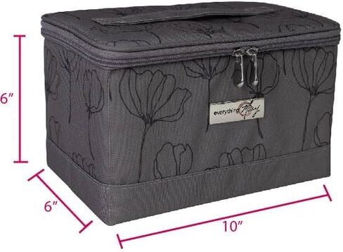 Everything Mary Collapsible Sewing Kit Organizer Box, Black & Blue Quilted - Supplies Storage Basket for Supplies and Accessories - Organization for Thread, Needles, Notions & Scissors in Saudi Arabia